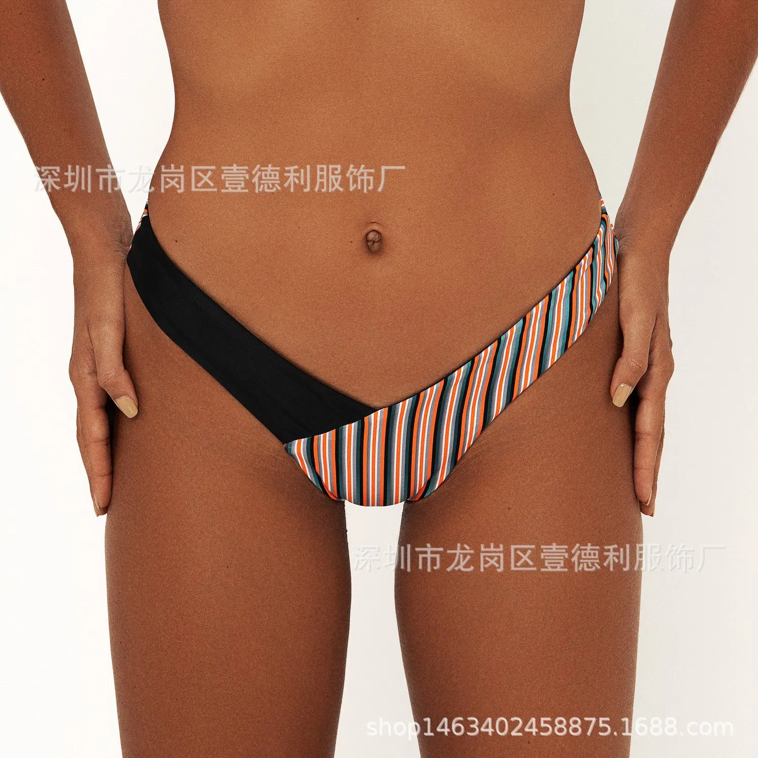 

Striped Sexy Ladies Beach Low Waist Strap Briefs Swimming Trunks Women Bikini 2020