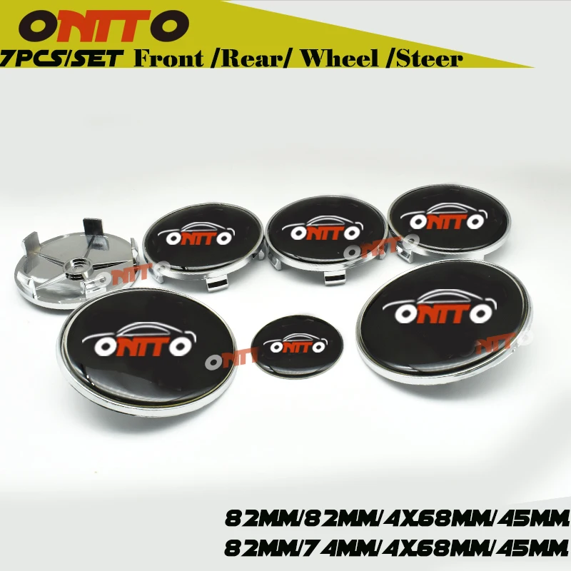 Автомобильный Стайлинг 7 шт./лот 82 мм/74 мм передние/задние Значки для ботинок