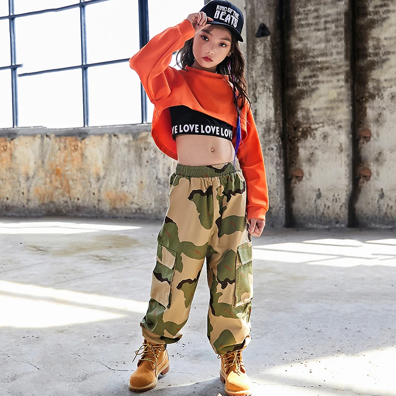 В стиле хип хоп детские костюмы модные камуфляжные штаны комплекты одежды для