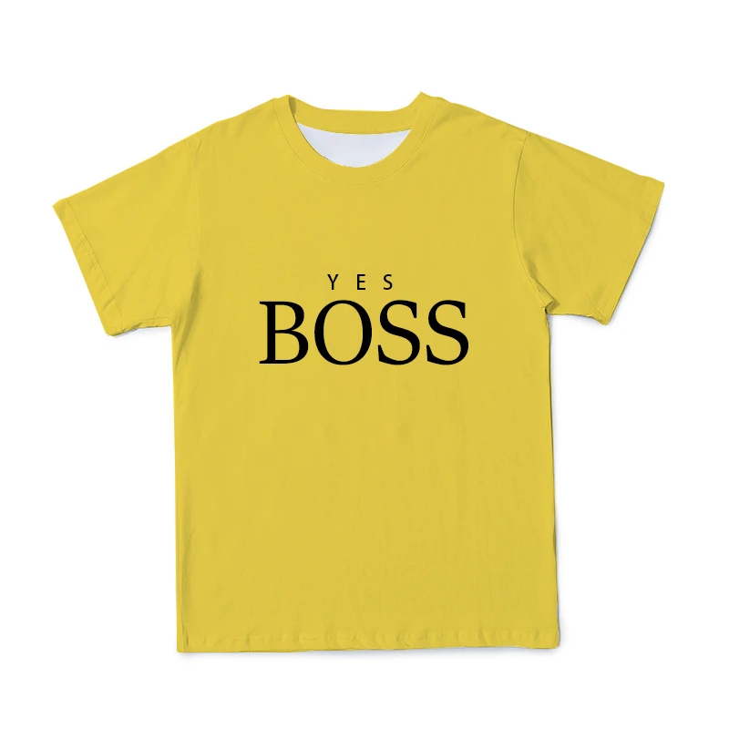 

2021 Popular New Men's 3D Printing Casual Couple English Letters Round Neck Short Sleeve T-Shirt And Women's Top