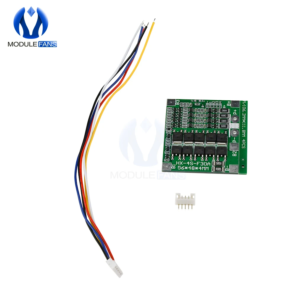 4S 30A 14 8 в литий ионный 18650 Батарея BMS пакеты PCB защита от короткого замыкания Защита