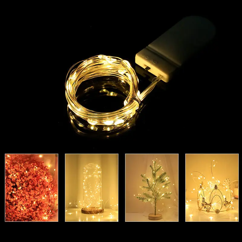 

Led Copper Wire String Light String Light1M2M3M5M Copper Wire For DIY Fairy garlandsLights for Wedding Christmas Decor