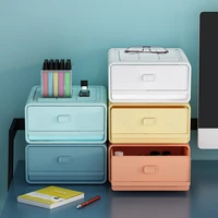 nordic large capacity masks storage box stackable cosmetics jewelry desktop organizer drawer case office sundries container tank