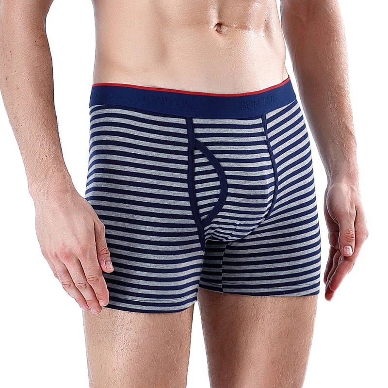 

3Pcs Striped Mens Underpants Boxers For Man Underwear Set Boxershorts Male Family Undrewear Boxer Shorts Men's Cotton Panties