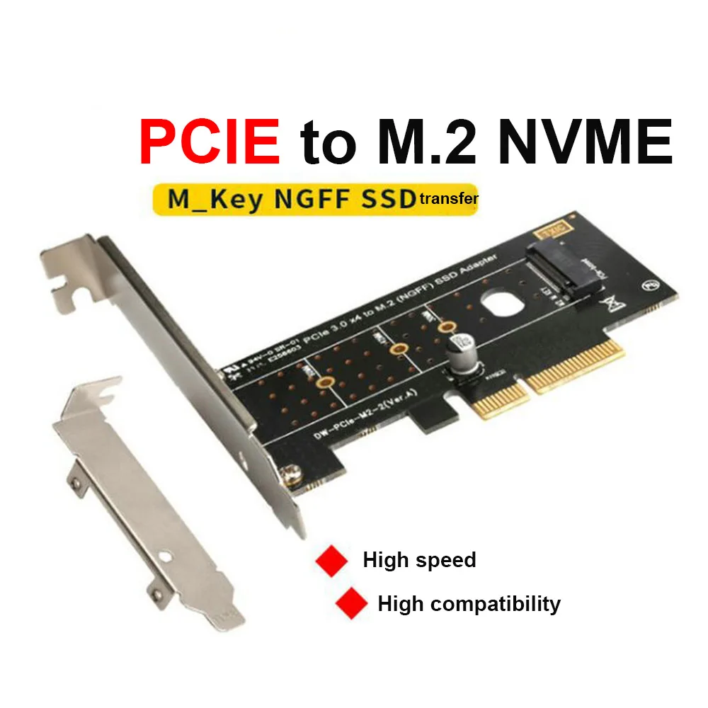 

NVME M.2 to PCIE3.0X4 PCI-E Riser Card High Speed Extension PCI Express Card M Key Interface NGFF SSD Converter Adapter