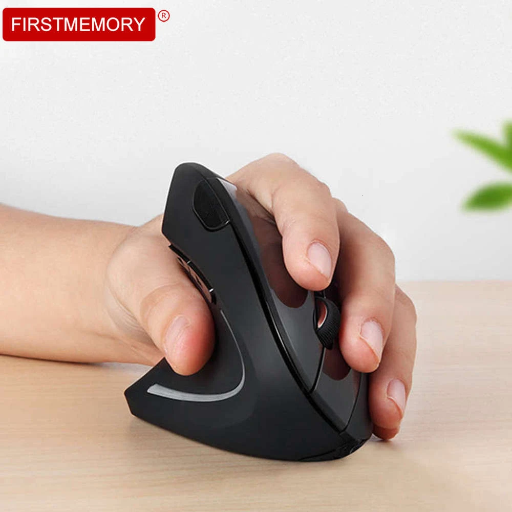 Беспроводная Вертикальная мышь перезаряжаемая левосторонняя портативная