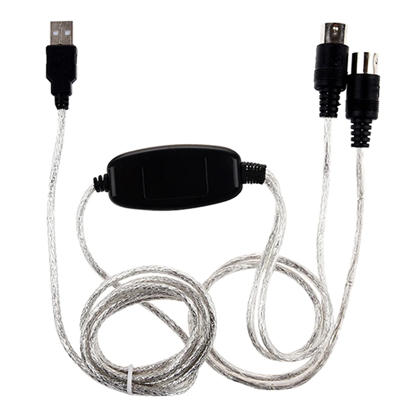 Кабель преобразователь MIDI USB с интерфейсом для ПК и музыкальной