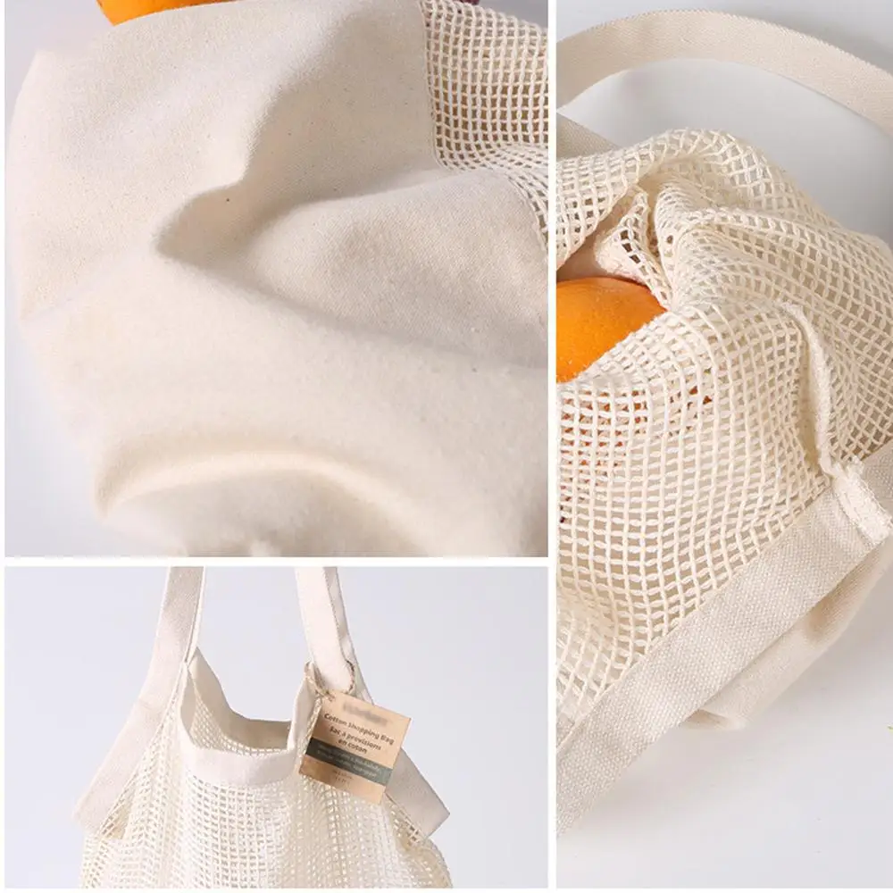 Новое поступление 2019 переносная сумка для покупок из хлопчатобумажной сетки