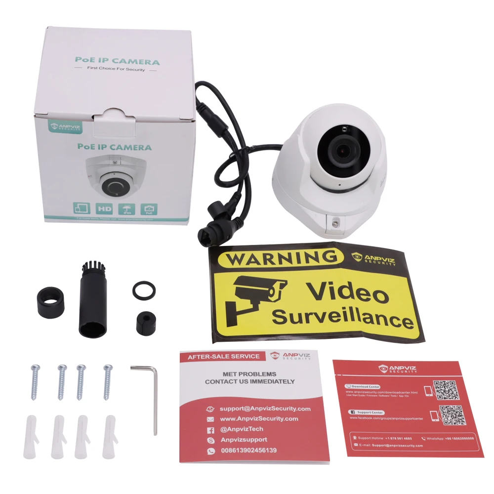 anpviz 5mp poe ip camera indoor mini dome security video surveillance audio built in mic h 265 danale app hikvision compatible free global shipping