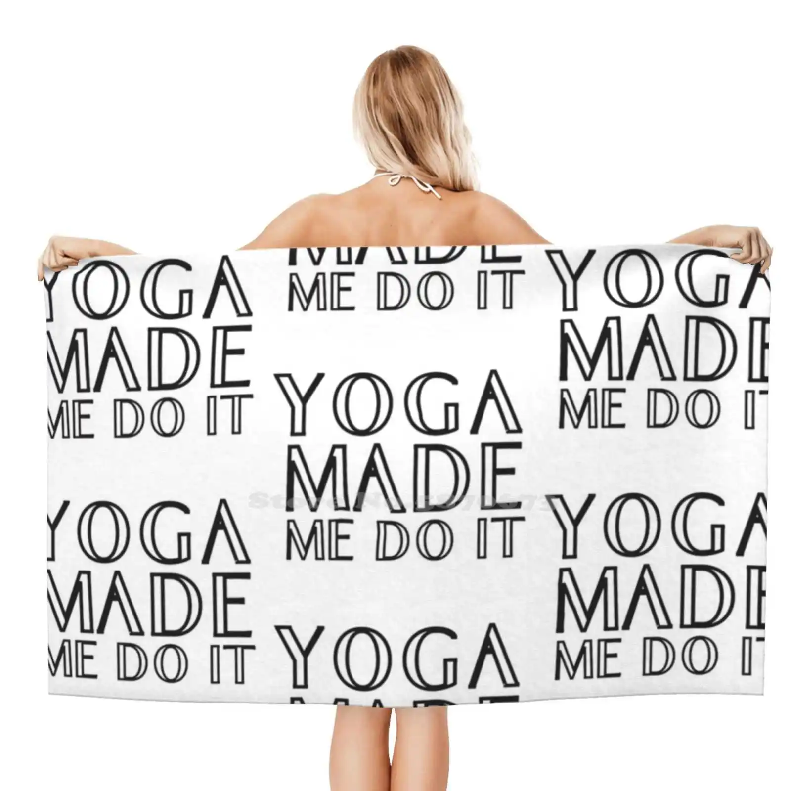 Персонализированное мягкое полотенце для душа Yoga Made Me Do It медитация дзен Йога
