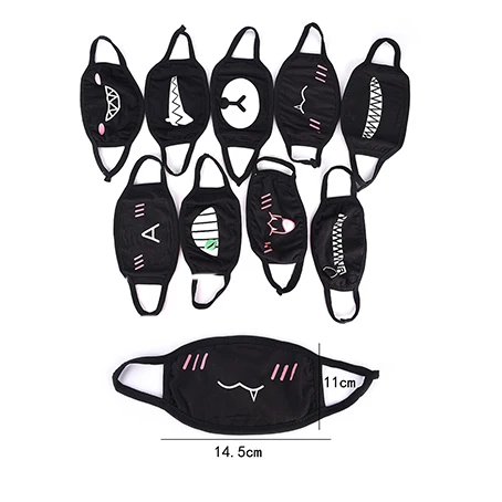 1 шт. мягкая маска для рта черная хлопковая защита от пыли Носа Маска модные