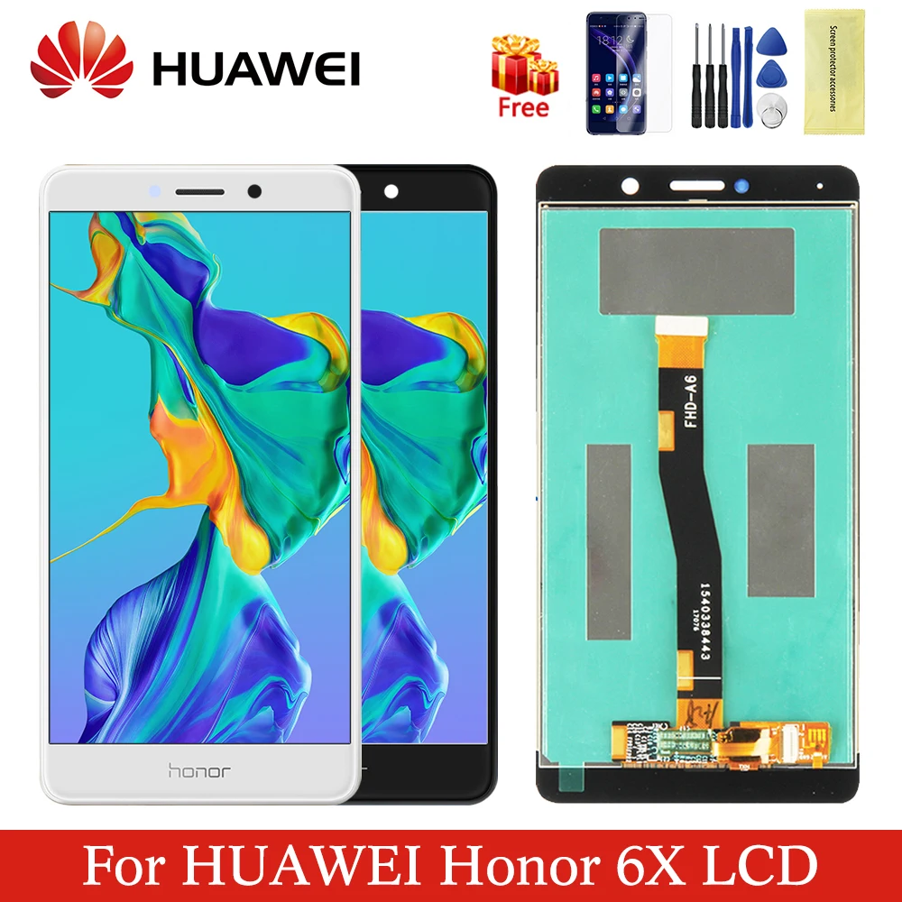 Для 5," huawei Honor 6X, ЖК-экран+ сенсорная панель, дигитайзер, Замена для huawei mate 9 Lite GR5