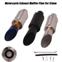exhaust vent tubes catalytic muffler stainless motorcycle tail exhaust silencer pipe baffler system silp on 38 51mm