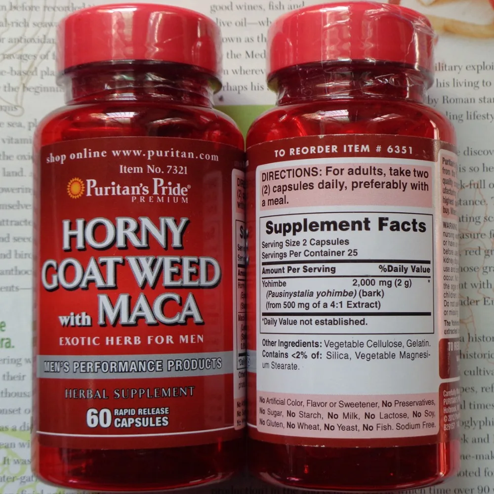 

Free Shipping Horny Goat Weed With MACA 60 Pcs