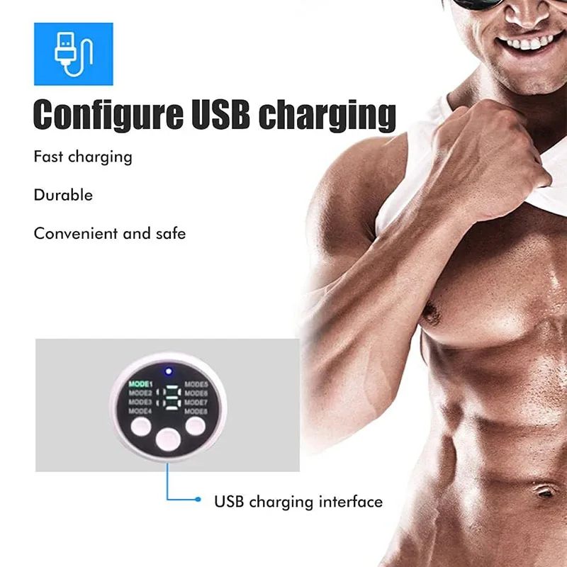 Массажный пояс для похудения тоник мышц EMS абдоминальный тонизирующий