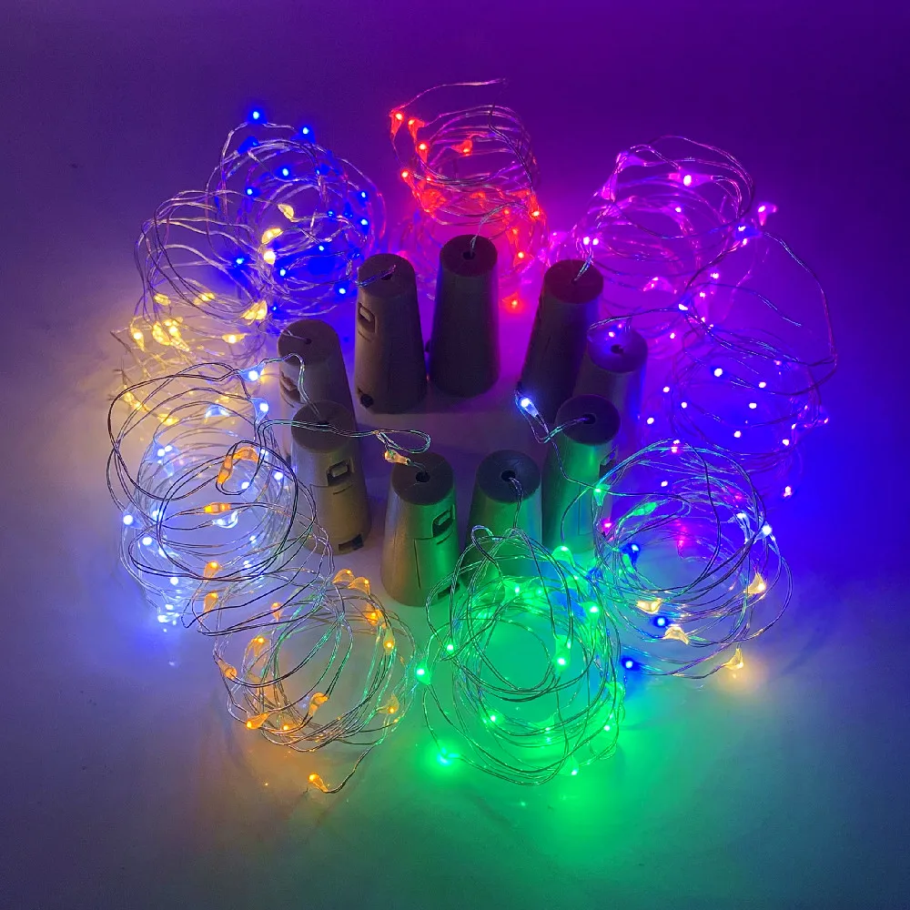 

String Light With Bottle Stopper 2m 20leds Cork Shaped Wine Bottle Lights Decoration for Alloween Christmas Holiday Party
