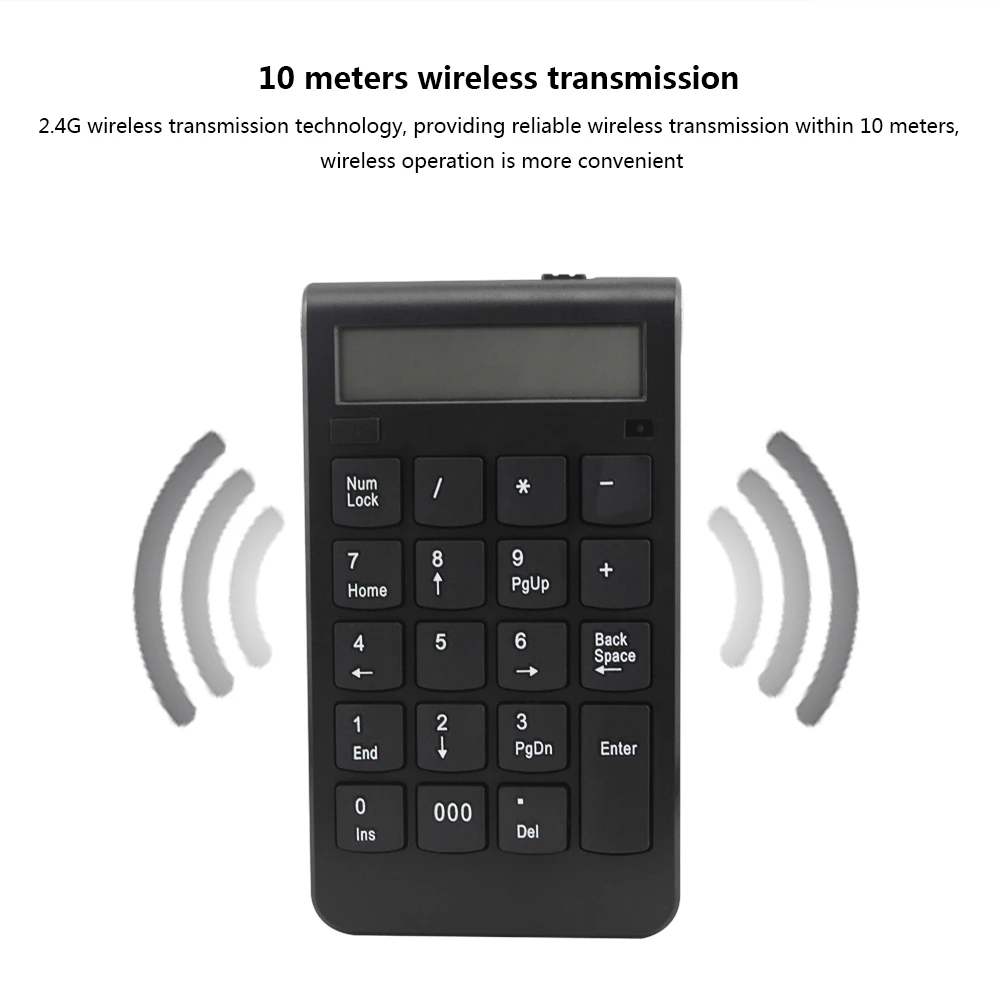 

2.4G Wireless Numeric Keyboard Mini 19 Keys Mini Digital One Hand Numpad Ergonomic USB Portable Computer Keypad For PC Laptop