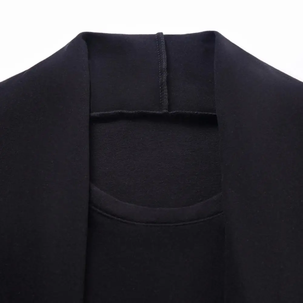 Новинка 2021 повседневный вязаный длинный свитер с имитацией двух частей Мужской