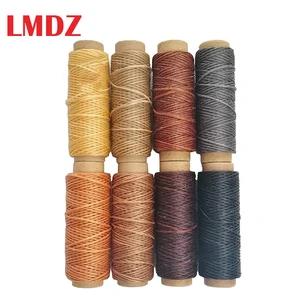 Шнур LMDZ из вощеной нитки для шитья кожи, 8 цветов, 50 м, 150D, для кожевенного ремесла, сделай сам, вощеная леска диаметром 1 мм, набор шнуров для шитья
