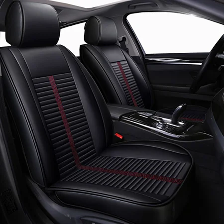 Новые кожаные универсальные автомобильные чехлы для сидений для Toyota EZ eliz Mark X Crown Vios aygo cargo venza - Название цвета: Black Standard