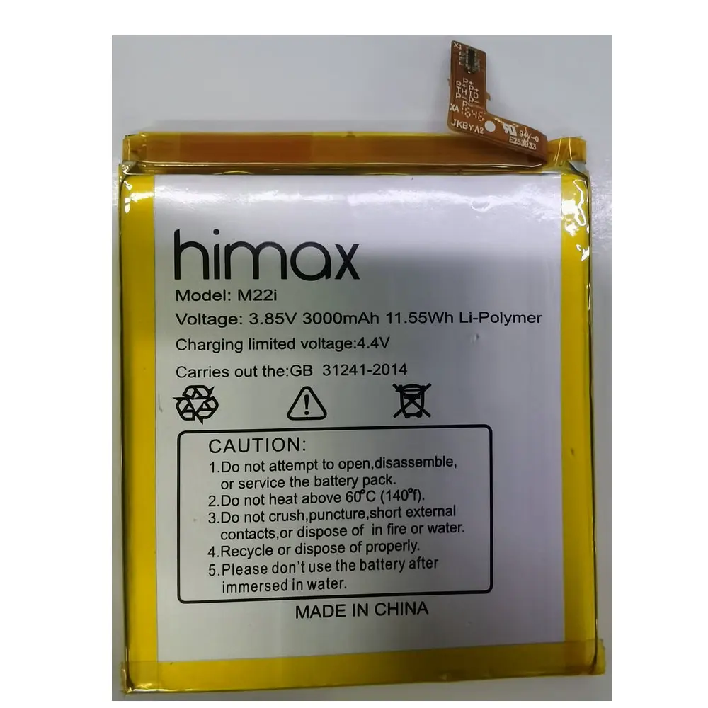 

Новый оригинальный сменный аккумулятор M22i 3000 мАч для смартфона himax встроенный литий-ионный аккумулятор