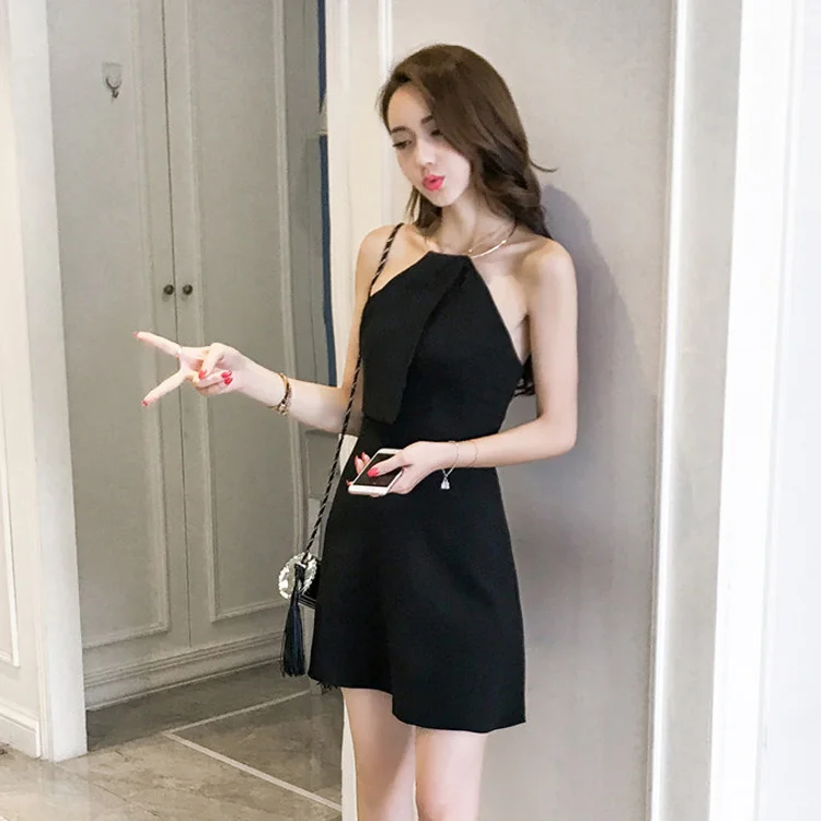 

Summer Women's Dress 2021 Sexy Backless Low Chest Nightclub party dress Sleeveless V-Neck mini dress Ladies Dresses Short skirt