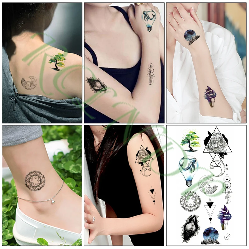 Водостойкая Временная тату наклейка наклейки флэш имитация татуировки для