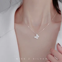ins butterfly necklace female tide korean version of the clavicle chain net red simple style student temperament necklace