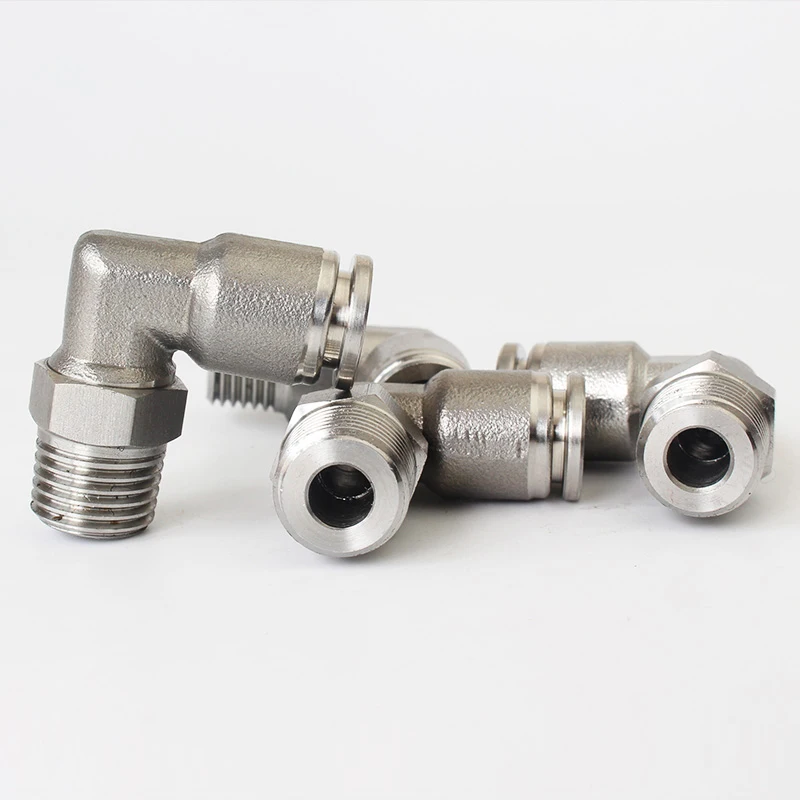 Медный никелированный быстроразъемный соединитель серии PL 1 шт. пневматический