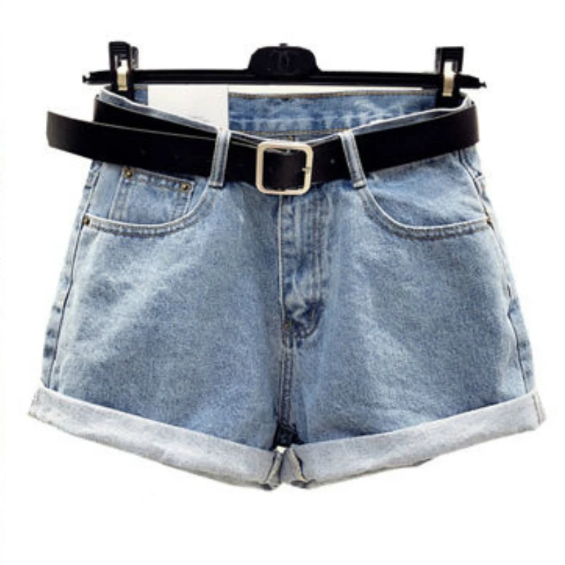 Shorts Women Solid Tassel Summer Cool Woman Denim Wide Legs Short Regular Loose Simple Leisure High Waist Ladies Popular Clothes | Женская