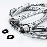 chrome high quality black shower hose bathroom fitting stainless steel soft bath tube 1 5 meter water pipe