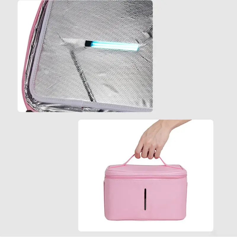 

USB UV Sterilization Bag Portable LED UV Disinfection Mask Sanitize Cosmetic Bag X5XA