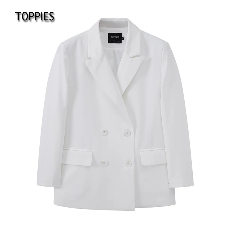 TOPPIES 2021 костюм женский пиджак оверсайз двубортный длинный блейзер официальная