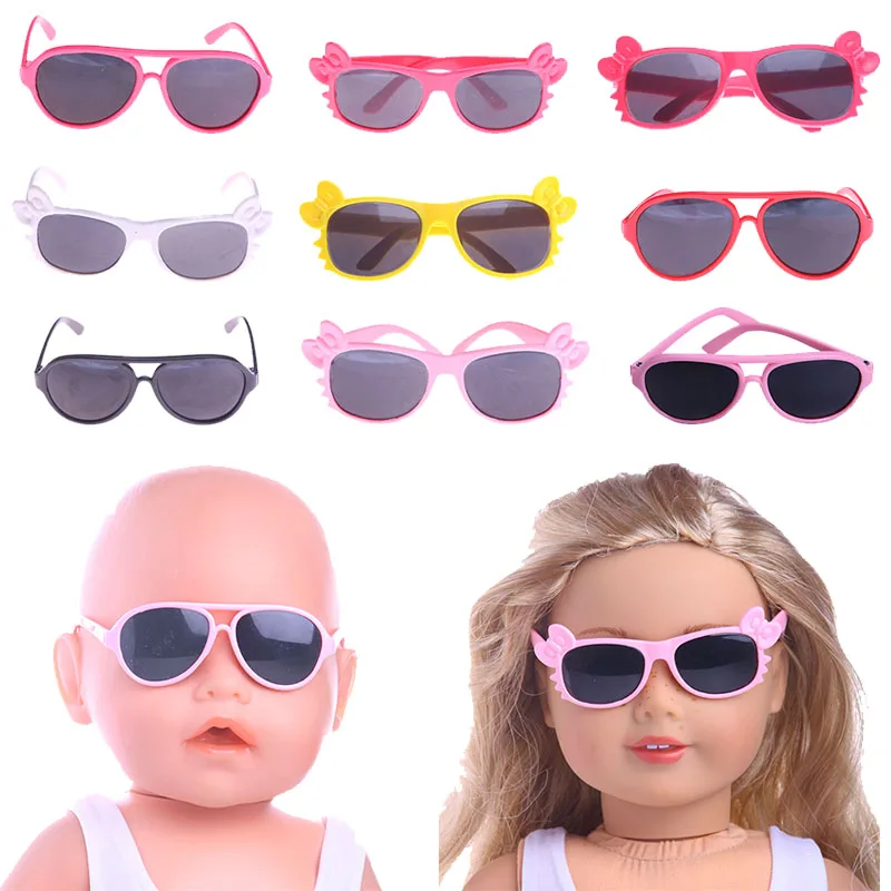 

Pretty beach sunglasses Fit 18 Inch American Doll&43 Cm ReBorn Baby Doll Girl's Gift,Our Generation Girl's Toy,Christmas Present