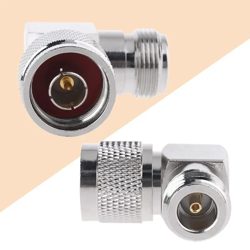 

2020 New Stainless Steel RF Coaxial Coax Adapter UHF N Male to N Female Right Angle Converter for Wireless LAN Devices High Qual