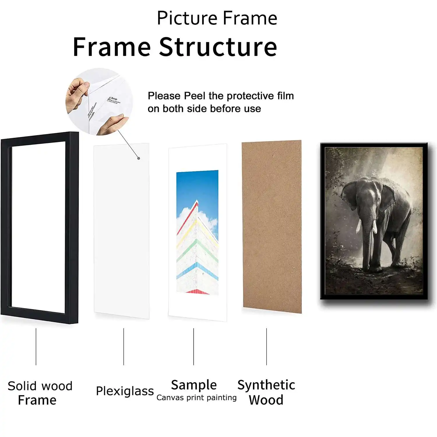 Слон Художественная печать слон стена искусство Искусство пятнистый фотография
