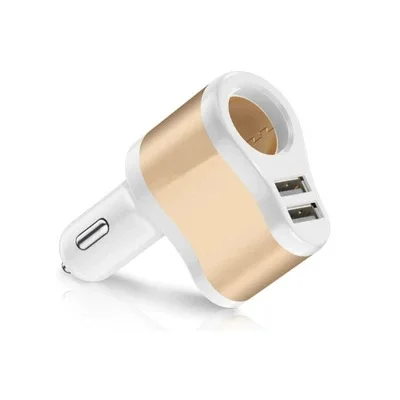 Автомобильное зарядное устройство прикуриватель один буксир два