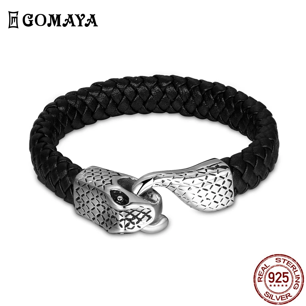 

GOMAYA Bracelet For lovers' Plating Platinum Cobra Head Bracelets Romantic Valentine's Day Gifts Couples Jewelry Simple Fashion