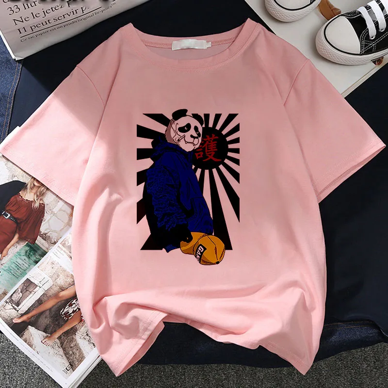 

Women T shirt Funny Panda Print Lady T-shirts Short sleeve Tops Tee Ladies Women's Kawaii Graphics Summer Female Tshirt Clothing