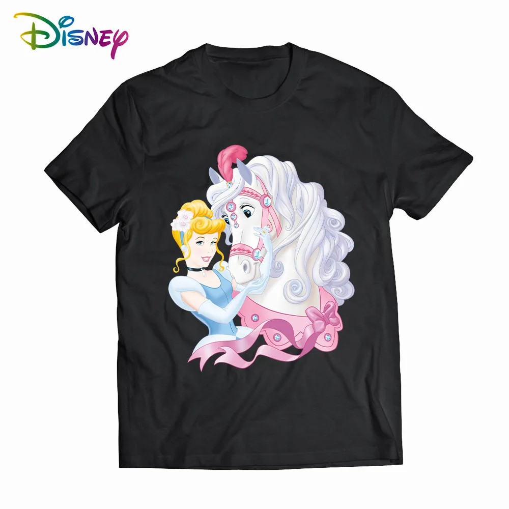 Летняя Новинка 2021, футболка с изображением Белоснежки Принцессы Диснея, футболка с круглым вырезом и эстетичным принтом, уличная одежда с коротким рукавом, Женский Топ