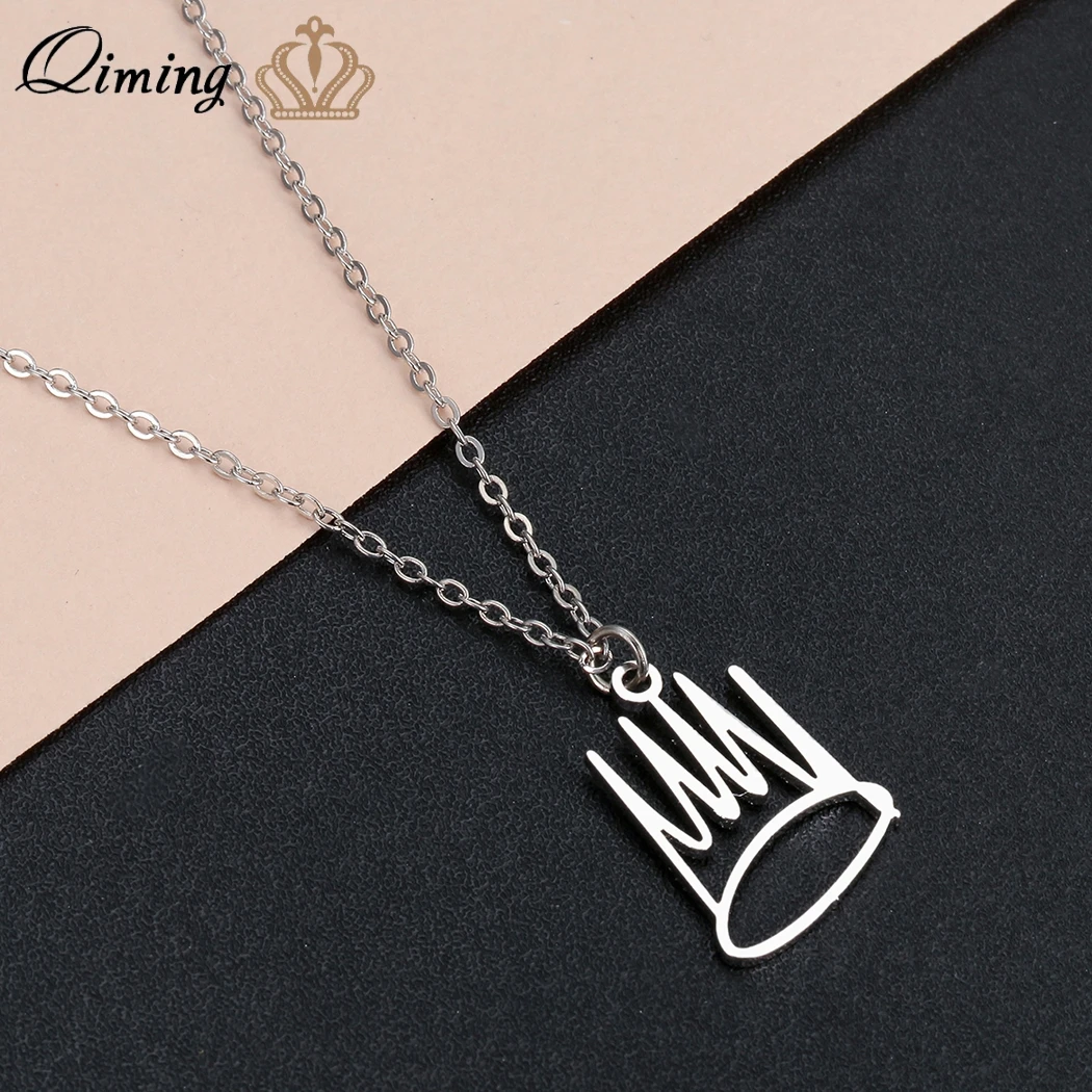 Женское Ожерелье из нержавеющей стали с короной