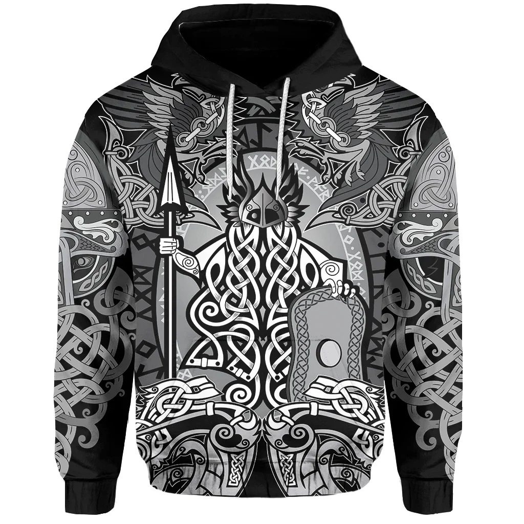 

X-Safala Viking Helm of Awe Raven Odin 3D All Printed Hoodie Man Women Harajuku Outwear Zipper Pullover Sweatshirt Casual Jacket