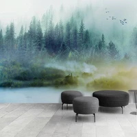 custom self adhesive mural wallpaper 3d ink landscape cloud forest fresco living room study art home decor waterproof 3d sticker