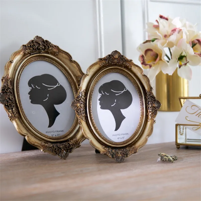 Европейская бронзовая Золотая Резная Фоторамка креативная полимерная