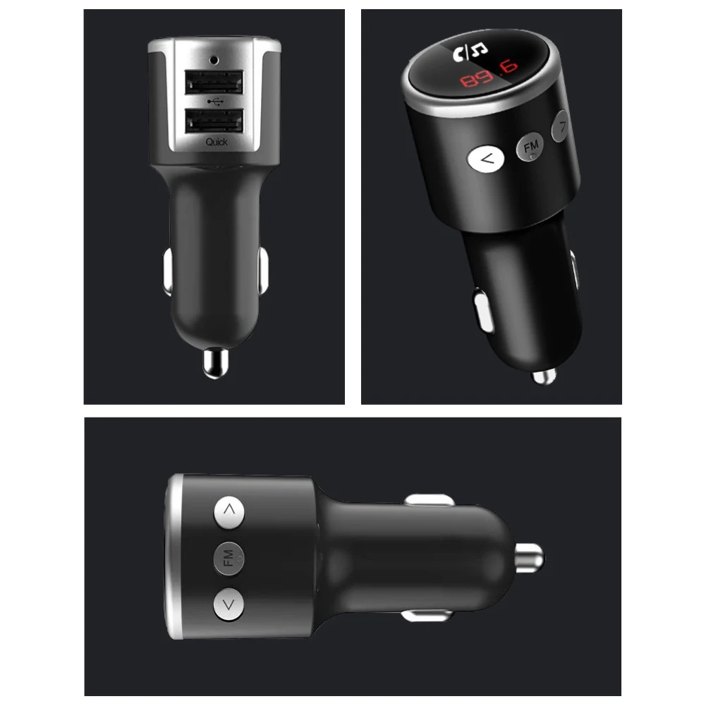 

Universal FM Transmitter Digital Display Bluetooth MP3 Player Handfree Calling Car Charger Car Accessories Interior