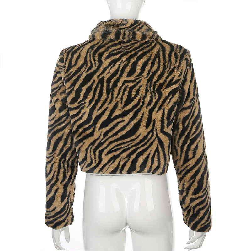 Женская короткая куртка пальто укороченные топы для девушек Осень-зима с принтом