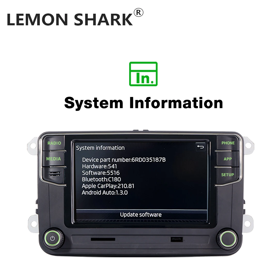LEMON SHARK RCD360 PRO зеленый светильник автомобильное радио MIB Android авто Carplay навигация