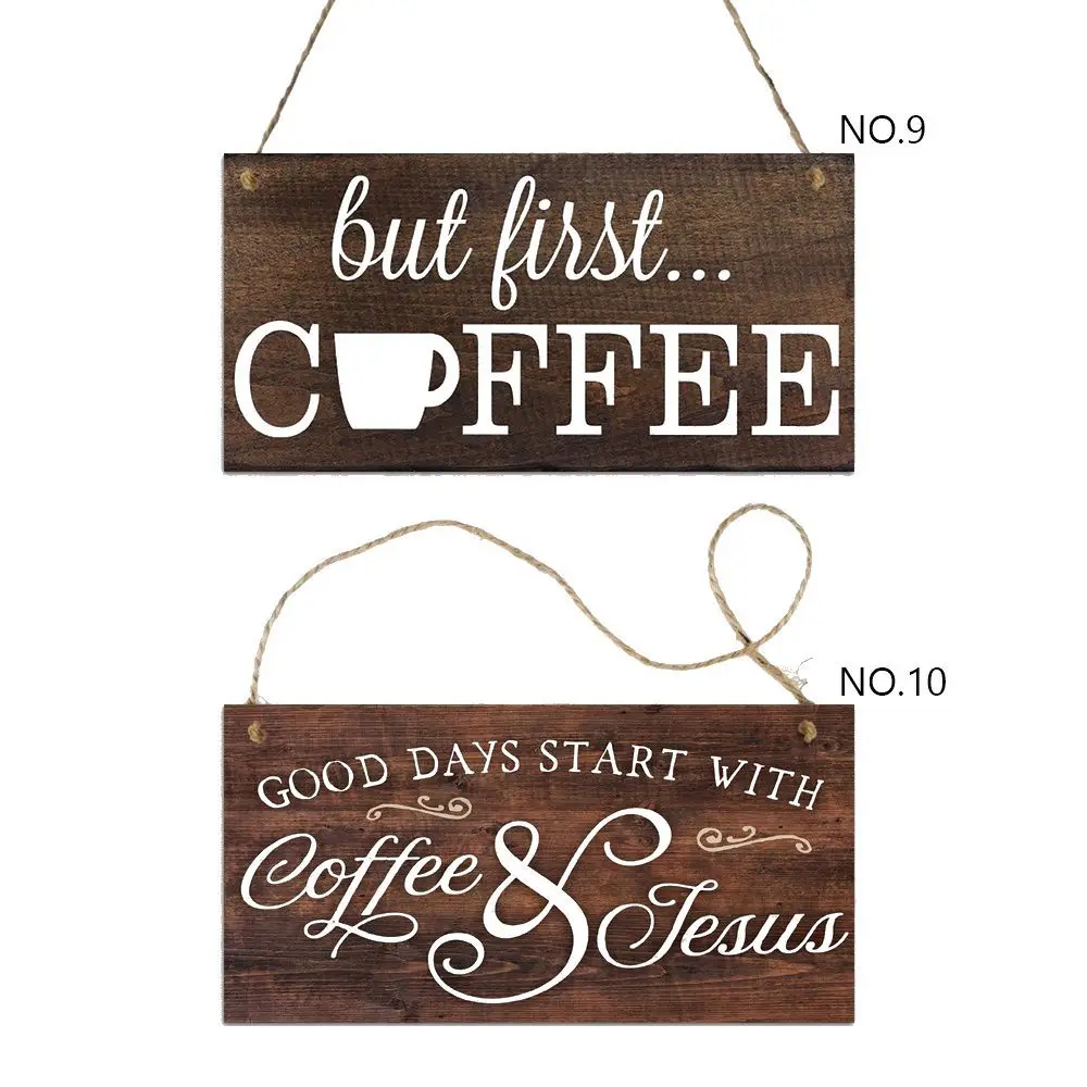 Vintage Coffee Wooden Plaques Cafe Club Decorative Door Sign Kitchen Hanging Home Decor | Дом и сад