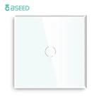 BSEED настенный сенсорный выключатель Экран переключатели 123 1Way с украшением в виде кристаллов Стекло Панель светодиодный светильник переключатели темно Подсветка светильник ЕС Стандартный белый