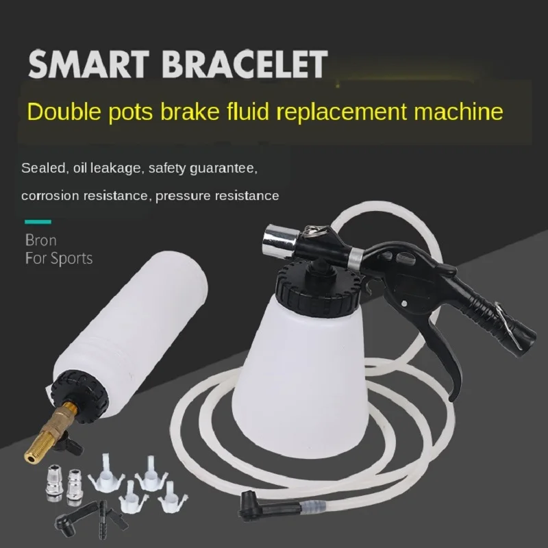 

Pneumatic Brake Fluid Bleeder Car Brake Fluid Bleeding Oil Pump Machine Brake Oil Replacement Tool Kit Air Pneumatic Vacuum Tool